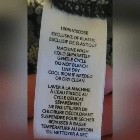 Beachlunchlounge top, Black/White/Brown, Paisley pattern, medium - Picture 9 of 9